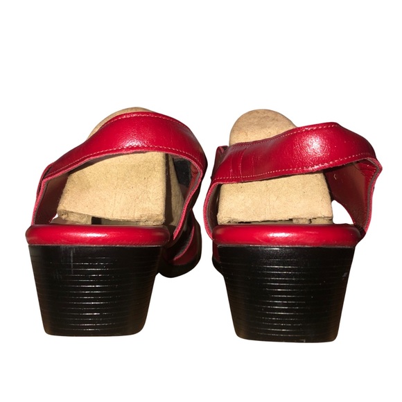 SAS Red Heeled Sandals Woman’s 8.5N - Picture 6 of 12